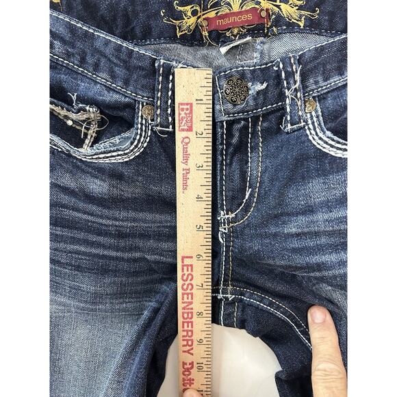 Maurices Jeans‎ Straight Leg Mid Rise Stretch Women's Size 5/6 Thick Stitch - Picture 7 of 15